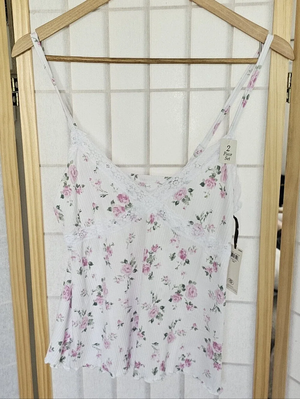 Laura Ashley 2pc Rob Knit Floral Cami Short Set